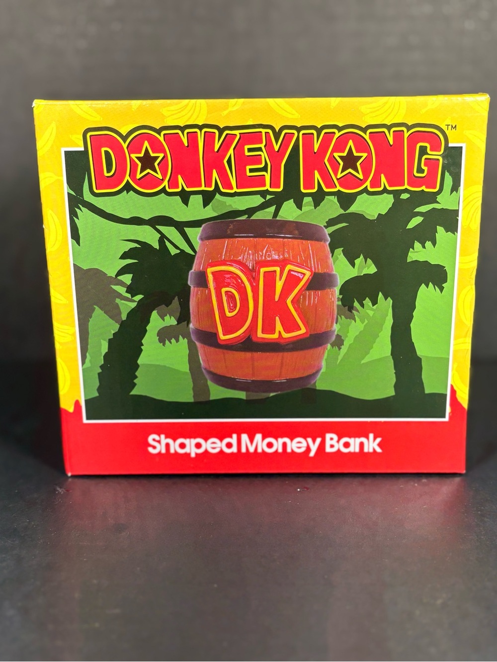 Nintendo Donkey Kong DK Barrel Shaped Money Bank w/ Box